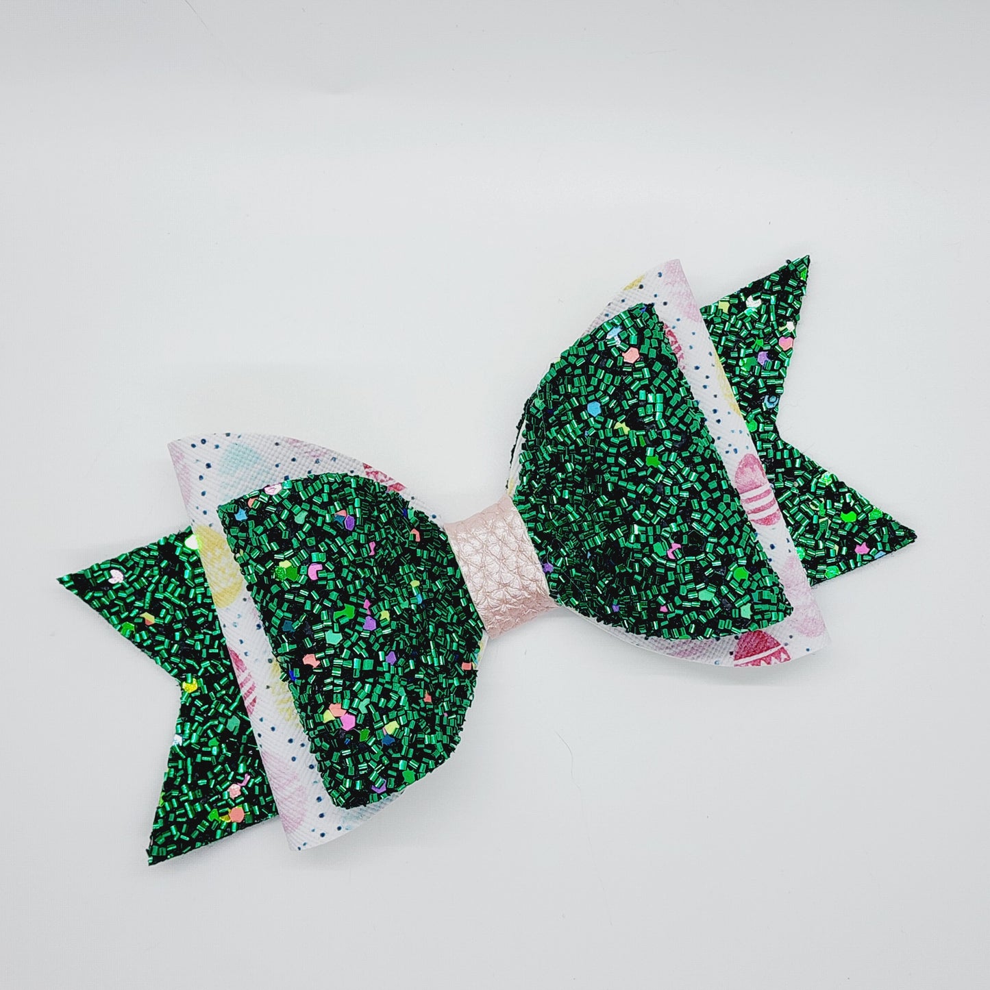 #Easter: Bow : faux leather: Eggs & Sparkle