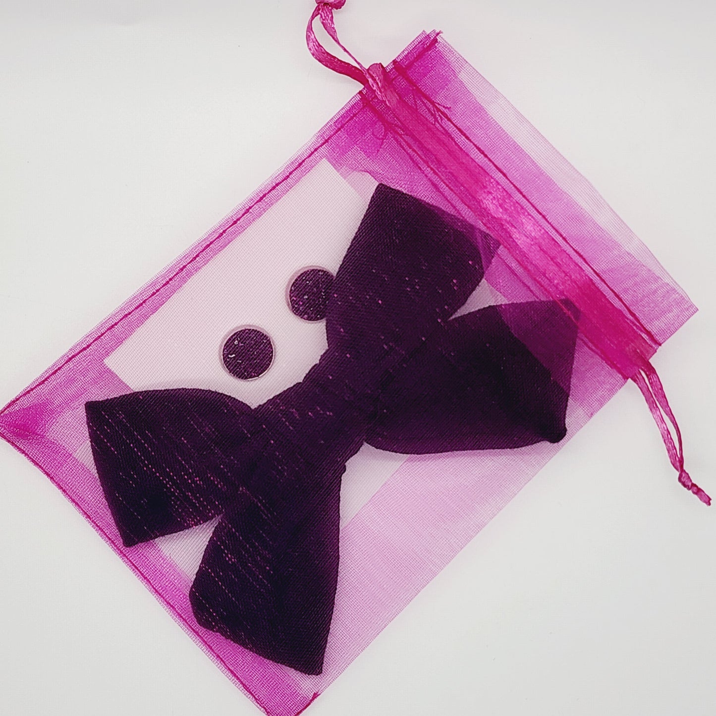 Black Bow & Earring Gift Set